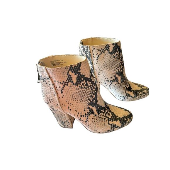 Steve Madden Snakeskin Print Block Heel Ankle Boots – Size 6.5M - Picture 5 of 9